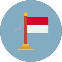 Monaco Flag Elegant Grid Object vector