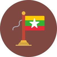 Myanmar Flag Vibrant Web Pattern vector