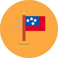 Samoa Flag Concept Line Badge vector