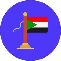Sudan Flag Color Pop Element vector