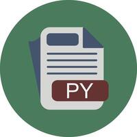 PY Detailed Line Badge vector