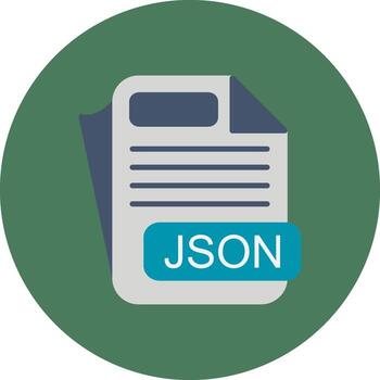 JSON Gradient Grid Emblem vector