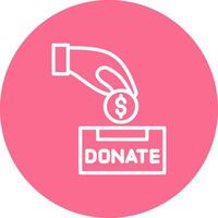 Donation Pastel Toned Sketch Mark vector