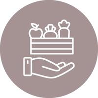 Food Donation 3D Rendered Design Symbol vector