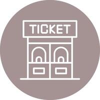 Ticket Office Color Brush Stroke Symbol vector