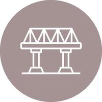 Bridge Futuristic Mobile App Badge vector