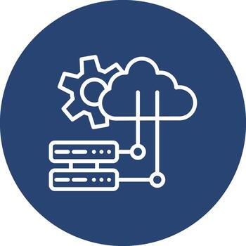 Cloud Server Vibrant Visual UI Object vector