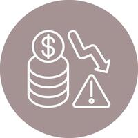 Financial Risk Iconic Linear Graphic Form vector