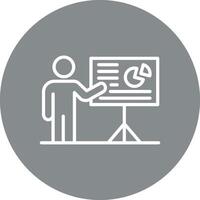 Presentation Outlined UI Concept Piece vector