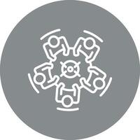 Round Table Hand Drawn Sketch Symbol vector