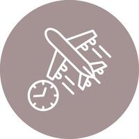 Delayed Bold Line Outline Badge vector