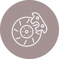 Disc Brake Compact Flat Web Symbol vector