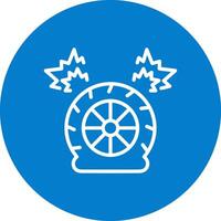 Flat Tire Color Enhanced UI Graphic vector
