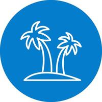 Palm Tree Muted Color UI Design vector