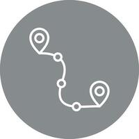 Route Outlined Linear Art Design vector