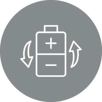 Rechargeable Battery Minimal User Interface Element vector