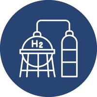 Hydrogen Futuristic Mobile App Badge vector