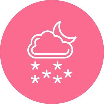 Night Snow Sharp Edged UI Visual vector