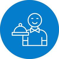 Waiter Color Brush Stroke Symbol vector