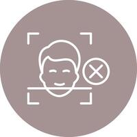 Face Detection Solid Color Fill Symbol vector