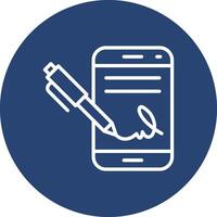 Digital Signature Smooth Mobile App Visual vector