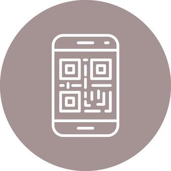 qr código oscuro modo ui símbolo vector