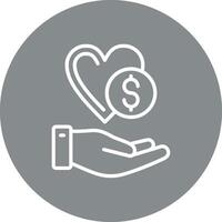 Donation Bright Toned UI Visual vector