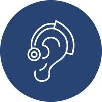 Hearing Aid Shadowed Flat UI Design vector