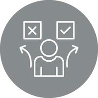 Decision Neon Style UI Symbol vector