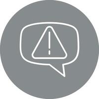 Warning Outlined UI Concept Piece vector