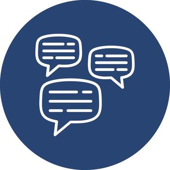Chat Bubble Minimal UI Art Object vector