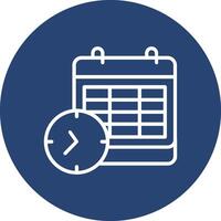 Time Iconic Linear Graphic Form vector
