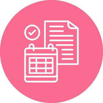 Scheduling Bold Line Outline Badge vector