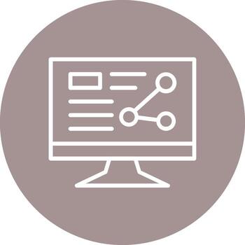 Monitor Dark Mode UI Symbol vector