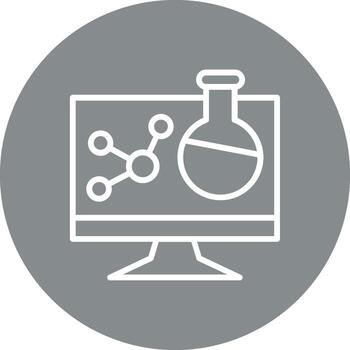 Virtual lab Thin Outlined Line Element vector