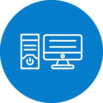 Computer Sharp Edged UI Visual vector