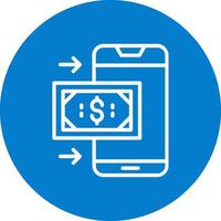 OnLine Two Colour Payment Modern App Interface Badge vector