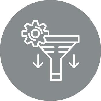 Sales PipeLine Two Colour Setting Clean Frame Design Object vector