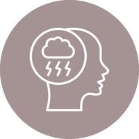Brainstorm Bold Line Outline Badge vector