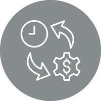 Efficiency Sharp Linear Design Mark vector