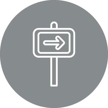 One Way Gradient Style UI Element vector