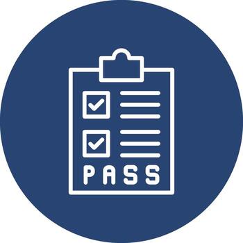 Pass Clean Minimal UI Concept vector