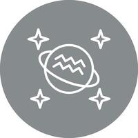 Aquarius Minimal Interface Design Badge vector