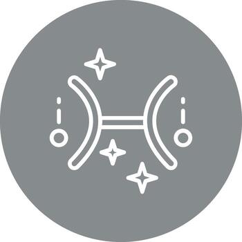Pisces Geometric Mobile App Mark vector