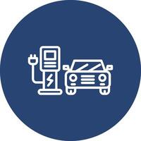 Charging Station Minimal UI Art Object vector