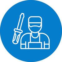 Technician Pixel Grid Style Artwork vector
