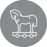 Trojan Horse Illustrated Design Concept Graphic vector