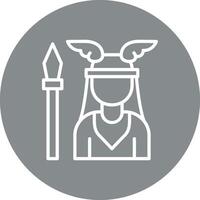 Athena Pixel Grid Style Artwork vector