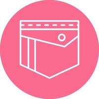 Pocket Iconic Linear Graphic Form vector