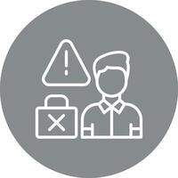 Unemployed High Contrast Style Badge vector